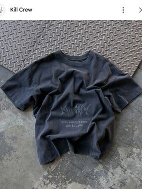 Kill crew RELAXED FIT LUX "COMFORT ZONE" T-SHIRT - BLACKOUT men’s size XXL NWT